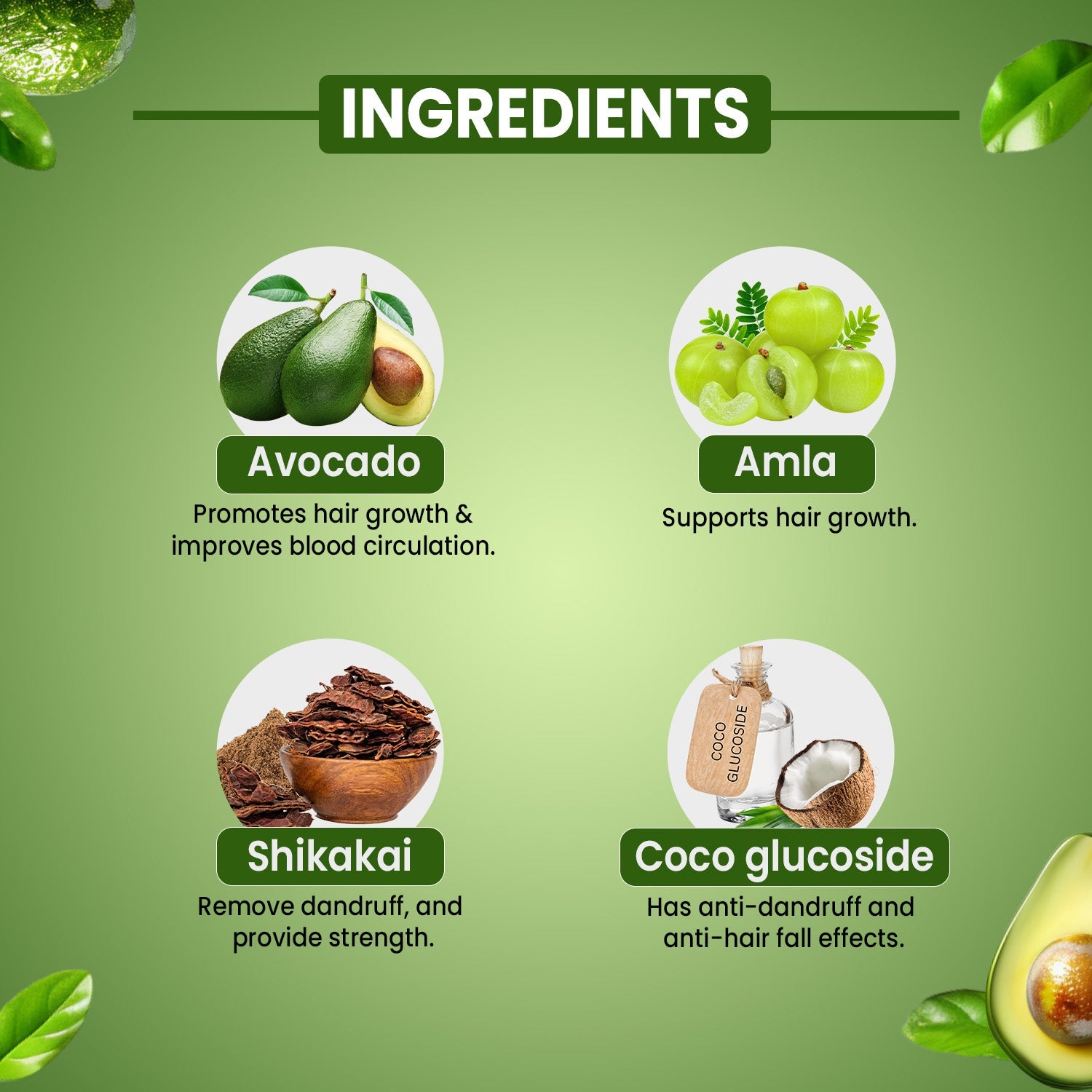 Avocado Shampoo | For Frizzy Hair And Dandruff Management