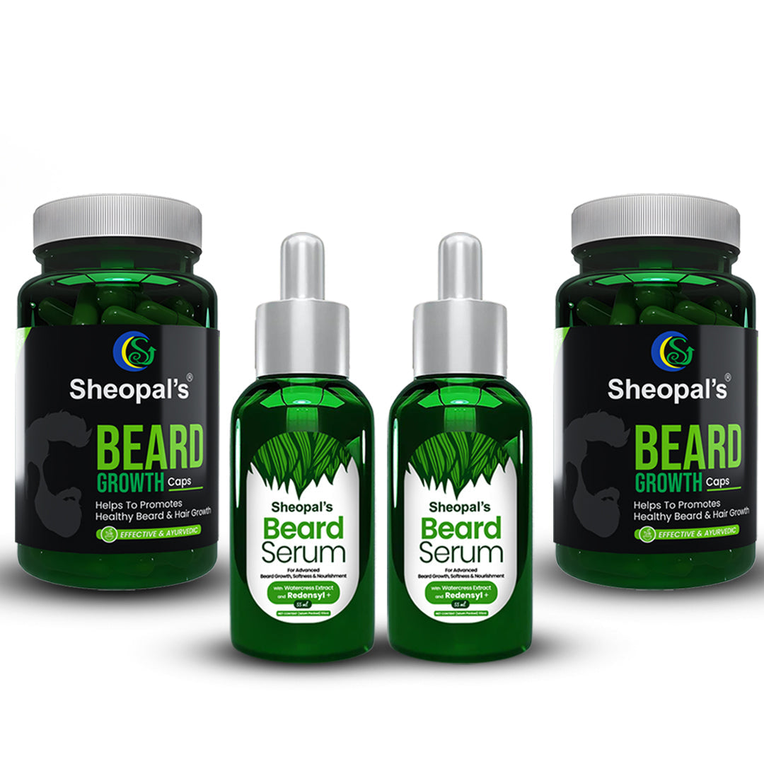 Beard Growth Serum and Capsule for Strong & Healthy Beard Growth