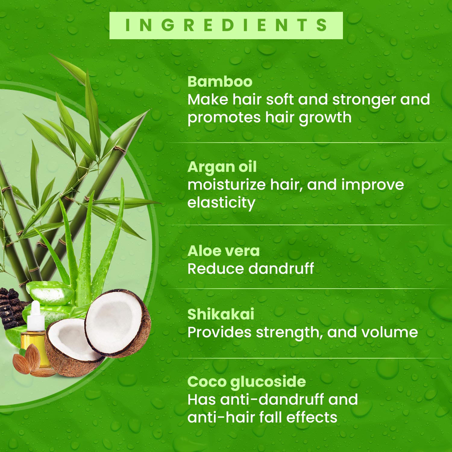 Bamboo Shampoo | Moisturize scalp, Enhance Hair Growth, Help Lower Hair Fall