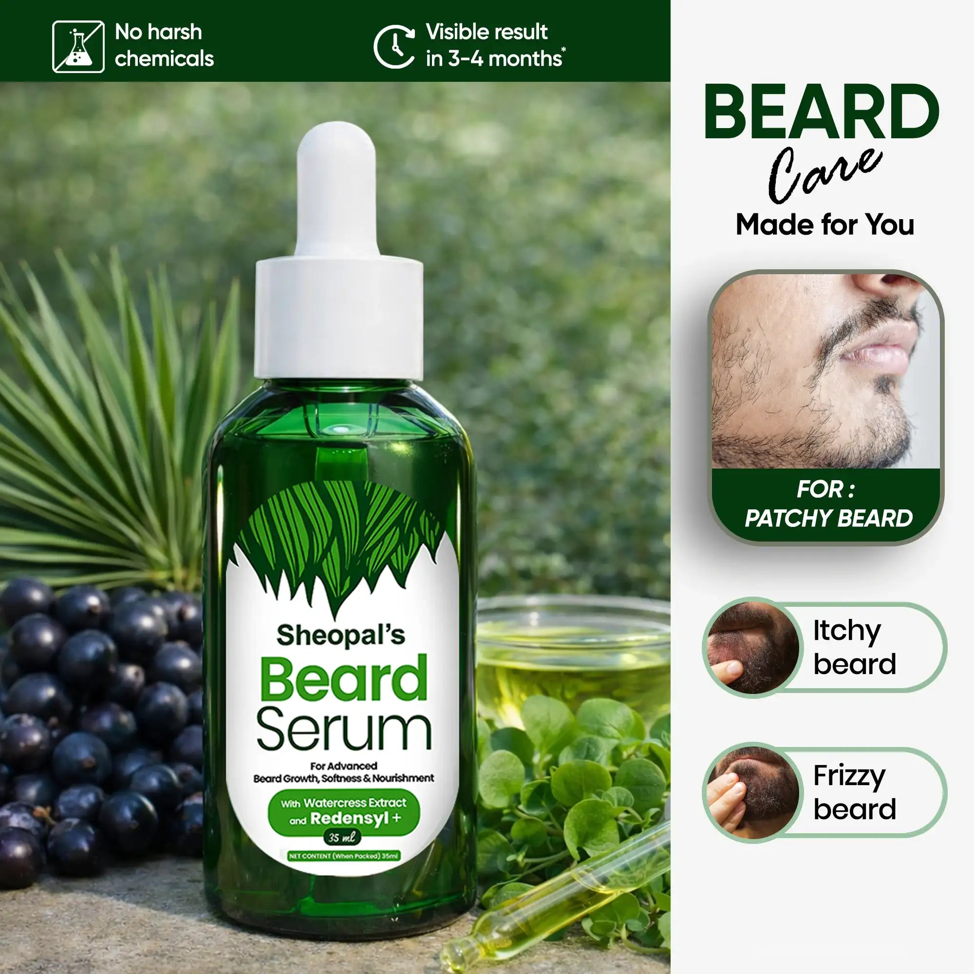 Beard Serum with Redensyl for Faster Beard Growth