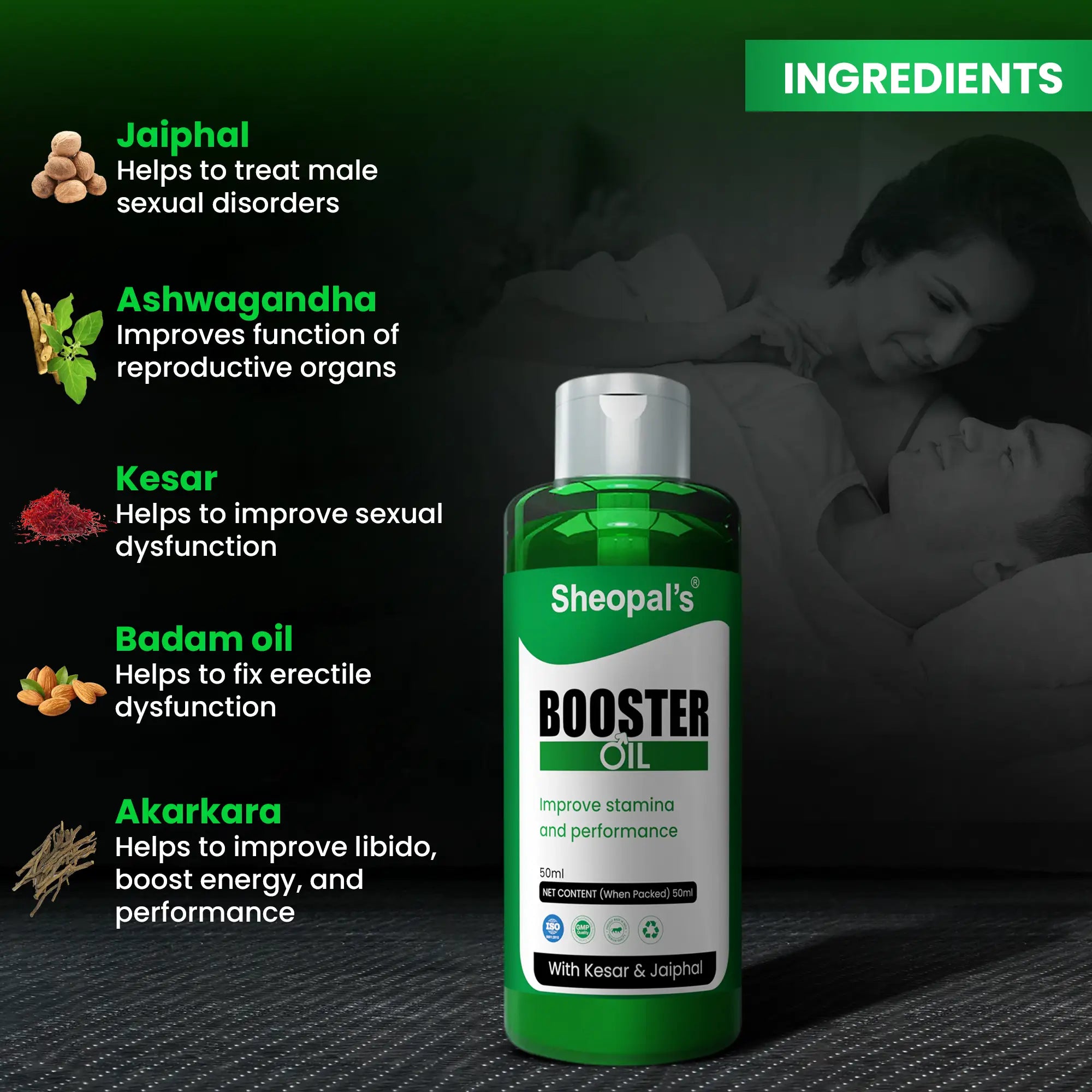 Sheopal’s Booster Oil for Men – Massage Oil for Energy, Performance & Vitality