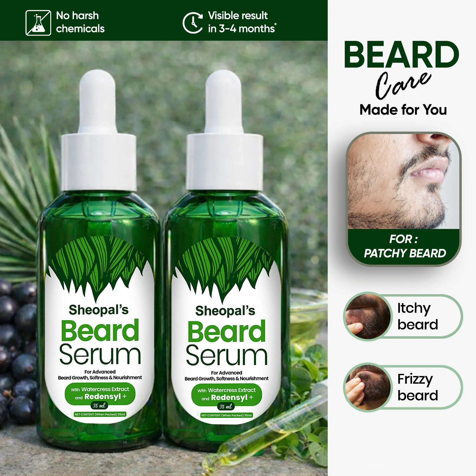 Beard Serum with Redensyl for Faster Beard Growth
