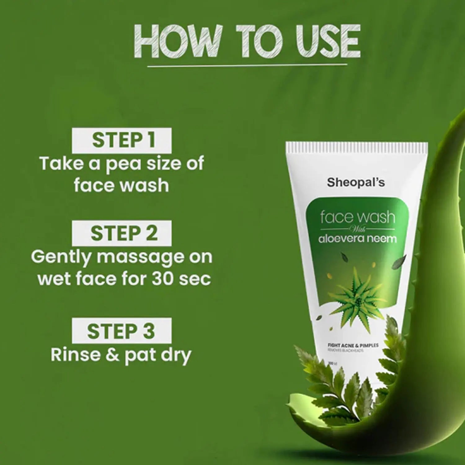 Neem Aloevera Face Wash for Acne & Pimple - 100ML